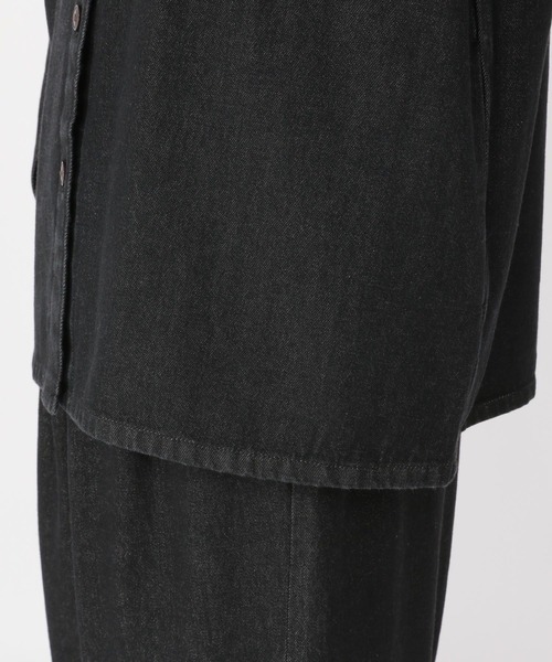 studio CLIP（スタディオクリップ）の「[10/6instaLIVE着用]デニムシャツブルゾン（ブルゾン・レディース・ブラック/ライトグレー/インディゴブルー・FREE）」の5枚目の写真