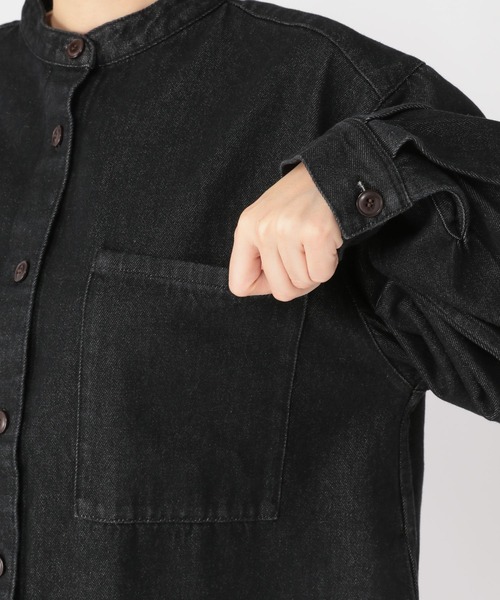 studio CLIP（スタディオクリップ）の「[10/6instaLIVE着用]デニムシャツブルゾン（ブルゾン・レディース・ブラック/ライトグレー/インディゴブルー・FREE）」の14枚目の写真