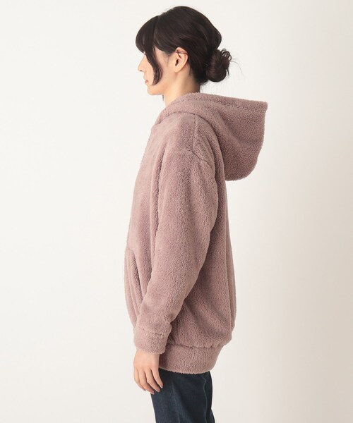 Cutie Blonde（キューティーブロンド）の「◆【S-L】ボアフードパーカー（パーカー・レディース・ナチュラル/ピンク系/ブラック・02/03/01）」の5枚目の写真