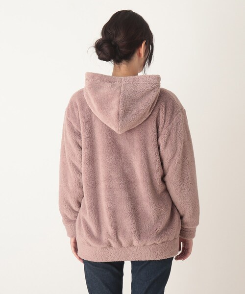 Cutie Blonde（キューティーブロンド）の「◆【S-L】ボアフードパーカー（パーカー・レディース・ナチュラル/ピンク系/ブラック・02/03/01）」の6枚目の写真