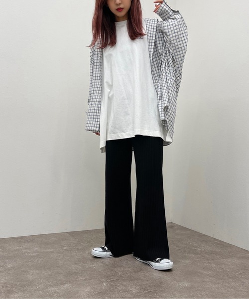 apres jour mignon(アプレジュールミニョン)の「リブニットパンツ【ZOZOTOWN限定アイテム】(その他パンツ・レディース・ダークブルー/グリーン/オレンジ/ブラック/ライトベージュ/モカ・MEDIUM/SMALL/X-LARGE)」の12枚目の写真
