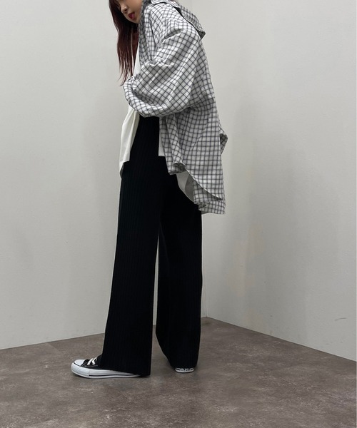 apres jour mignon(アプレジュールミニョン)の「リブニットパンツ【ZOZOTOWN限定アイテム】(その他パンツ・レディース・ダークブルー/グリーン/オレンジ/ブラック/ライトベージュ/モカ・MEDIUM/SMALL/X-LARGE)」の13枚目の写真
