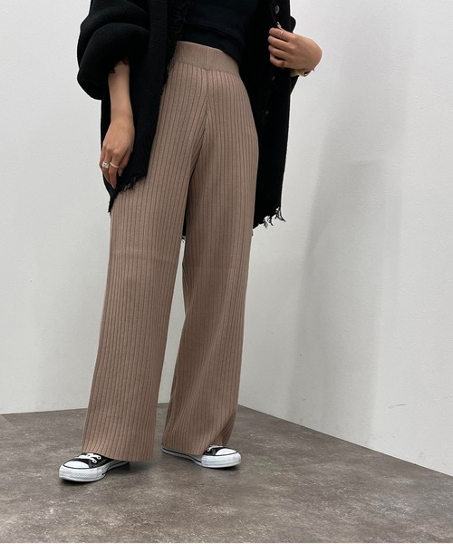 apres jour mignon(アプレジュールミニョン)の「リブニットパンツ【ZOZOTOWN限定アイテム】(その他パンツ・レディース・ダークブルー/グリーン/オレンジ/ブラック/ライトベージュ/モカ・MEDIUM/SMALL/X-LARGE)」の15枚目の写真