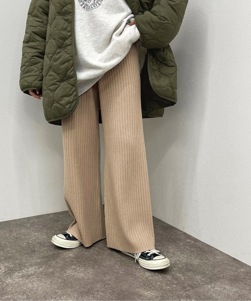 apres jour mignon(アプレジュールミニョン)の「リブニットパンツ【ZOZOTOWN限定アイテム】(その他パンツ・レディース・ダークブルー/グリーン/オレンジ/ブラック/ライトベージュ/モカ・MEDIUM/SMALL/X-LARGE)」の21枚目の写真