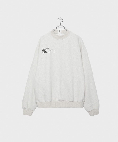 LEGENDA（レジェンダ）の「ブラッシュト モックネック スウェットシャツ ＊（スウェット・レディース・ブルー/アイボリー/チャコールアッシュ・FREE）」の2枚目の写真