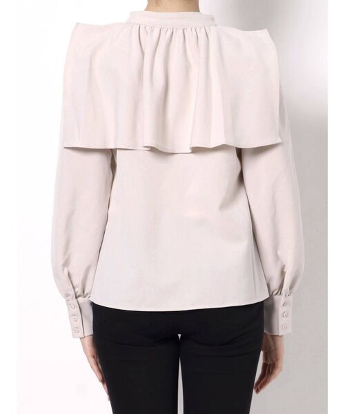 dazzlin（ダズリン）の「ケープカラー付ピンタックブラウス（シャツ/ブラウス・レディース・ブラウン/ベージュ/オフホワイト/ブラック・FREE）」の15枚目の写真