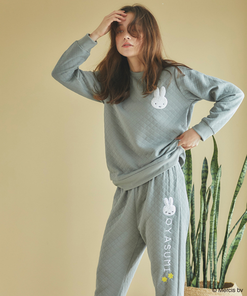 Miffy( ミッフィー)の「【miffiy/ミッフィー】ミッフィー刺繍もこもこキルトスウェットルームウェアトップス▲終了▲(ルームウェア/パジャマ・レディース・グレー/ピンク/グリーン/アイボリー/チャコールグレー/ライトグリーン/ホワイト・LL/3L/M/L)」の17枚目の写真