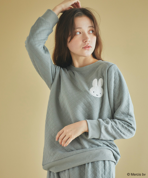 Miffy( ミッフィー)の「【miffiy/ミッフィー】ミッフィー刺繍もこもこキルトスウェットルームウェアトップス▲終了▲(ルームウェア/パジャマ・レディース・グレー/ピンク/グリーン/アイボリー/チャコールグレー/ライトグリーン/ホワイト・LL/3L/M/L)」の19枚目の写真