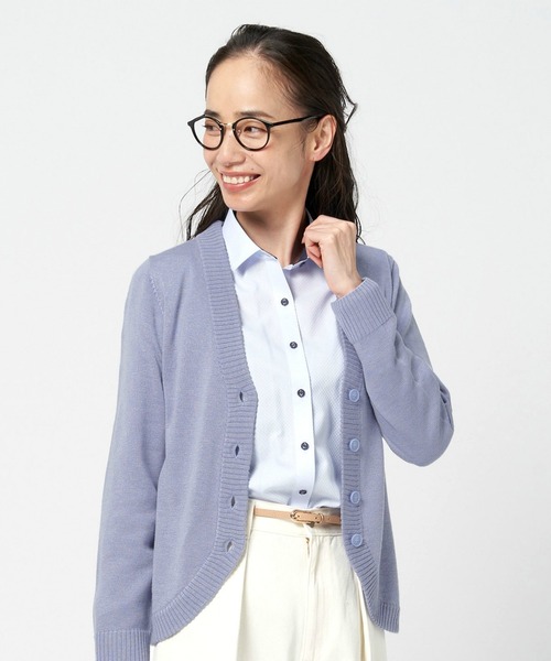 TOKYO SHIRTS（トウキョウシャツ）の「裾丸Vネック ニット