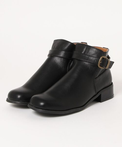 ehka sopo(エヘカソポ)の「スクエアトゥベルトブーツ(ブーツ・レディース・キャメル/ブラウン/ブラック・MEDIUM/LARGE)」の11枚目の写真