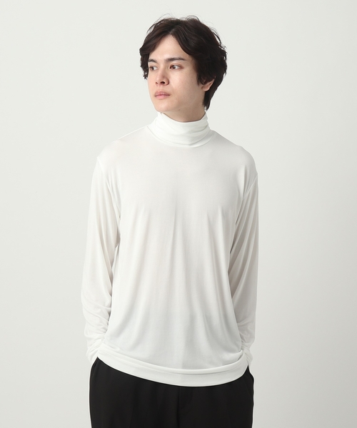 tk.TAKEO KIKUCHI（ティーケータケオキクチ）の「◆インナータートルネック（Tシャツ/カットソー・メンズ・ホワイト/ブラック・02/03）」の4枚目の写真