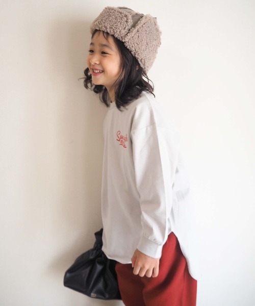 CIAOPANIC TYPY（チャオパニックティピー）の「【KIDS】ヘムラインチュニックTee（Tシャツ/カットソー・キッズ・ベージュ系その他/モカ/ブルー・MEDIUM/X-LARGE/LARGE/SMALL/XX-LARGE）」の19枚目の写真