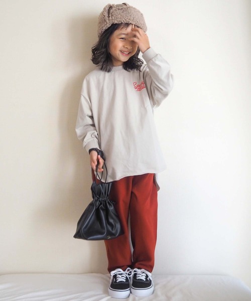 CIAOPANIC TYPY（チャオパニックティピー）の「【KIDS】ヘムラインチュニックTee（Tシャツ/カットソー・キッズ・ベージュ系その他/モカ/ブルー・MEDIUM/X-LARGE/LARGE/SMALL/XX-LARGE）」の18枚目の写真
