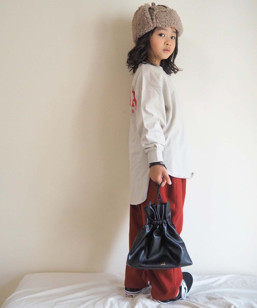 CIAOPANIC TYPY（チャオパニックティピー）の「【KIDS】ヘムラインチュニックTee（Tシャツ/カットソー・キッズ・ベージュ系その他/モカ/ブルー・MEDIUM/X-LARGE/LARGE/SMALL/XX-LARGE）」の17枚目の写真