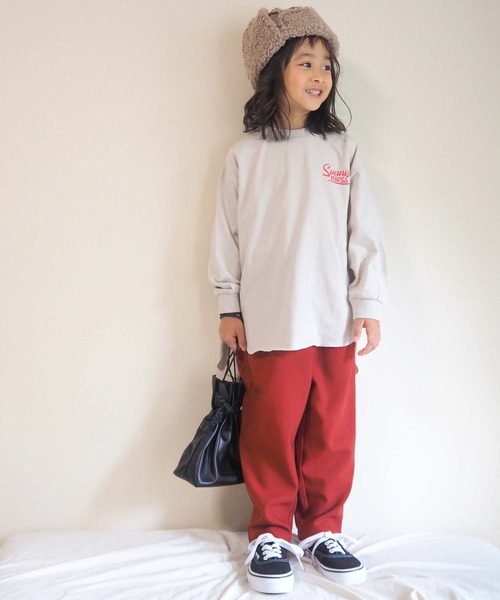 CIAOPANIC TYPY（チャオパニックティピー）の「【KIDS】ヘムラインチュニックTee（Tシャツ/カットソー・キッズ・ベージュ系その他/モカ/ブルー・MEDIUM/X-LARGE/LARGE/SMALL/XX-LARGE）」の15枚目の写真