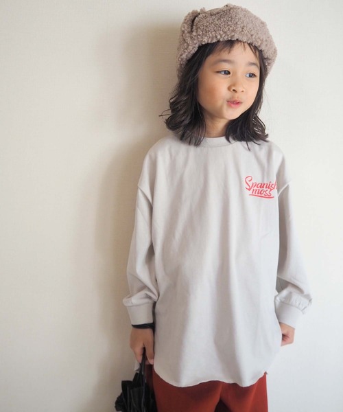CIAOPANIC TYPY（チャオパニックティピー）の「【KIDS】ヘムラインチュニックTee（Tシャツ/カットソー・キッズ・ベージュ系その他/モカ/ブルー・MEDIUM/X-LARGE/LARGE/SMALL/XX-LARGE）」の12枚目の写真