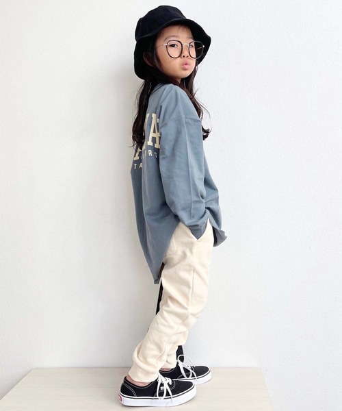 CIAOPANIC TYPY（チャオパニックティピー）の「【KIDS】ヘムラインチュニックTee（Tシャツ/カットソー・キッズ・ベージュ系その他/モカ/ブルー・MEDIUM/X-LARGE/LARGE/SMALL/XX-LARGE）」の22枚目の写真