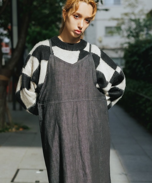 Lee（リー）の「Lee/リー LEE LITE RELAX SALOPETTE SK サロペットスカート デニム オールインワン（サロペット/オーバーオール・レディース・ダークインディゴブルー/スミクロ・S/M/XS）」の16枚目の写真