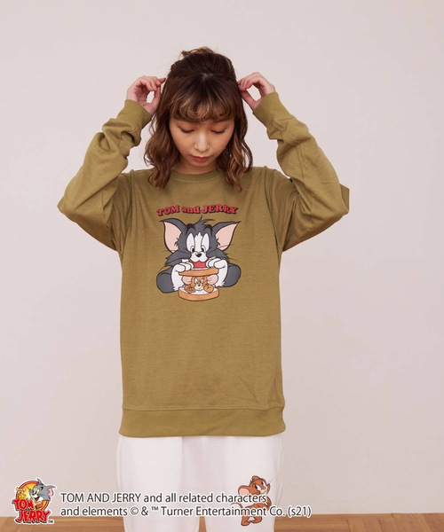 Tom&Jerry(トムアンドジェリー)の「【TOM AND JERRY/トムとジェリー】 裏毛スウェット トレーナー(スウェット・メンズ・ホワイト系その他/ピンク/オリーブ/ベージュ/グリーン系その他/ブラック/オフホワイト/スミクロ/ブルー・LARGE/MEDIUM/X-LARGE)」の7枚目の写真