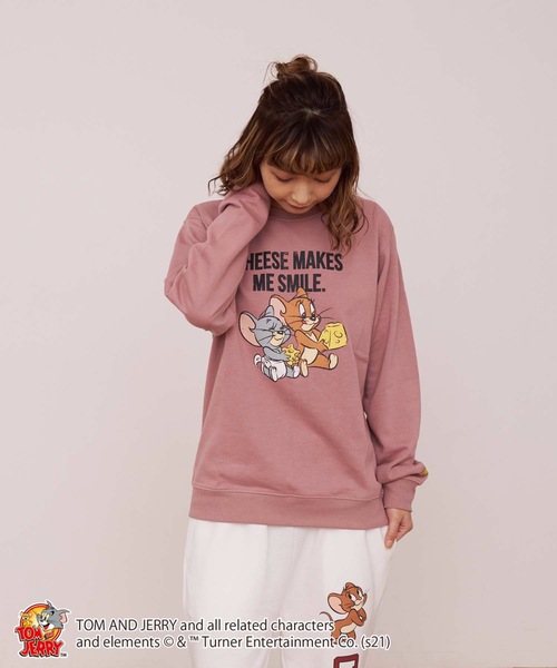 Tom&Jerry(トムアンドジェリー)の「【TOM AND JERRY/トムとジェリー】 裏毛スウェット トレーナー(スウェット・メンズ・ホワイト系その他/ピンク/オリーブ/ベージュ/グリーン系その他/ブラック/オフホワイト/スミクロ/ブルー・LARGE/MEDIUM/X-LARGE)」の9枚目の写真