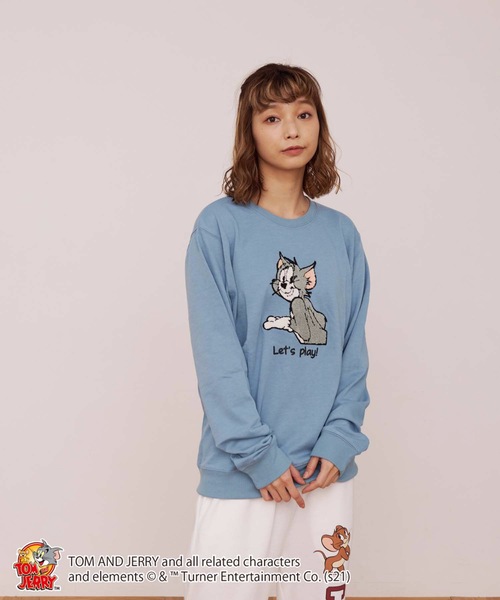 Tom&Jerry(トムアンドジェリー)の「【TOM AND JERRY/トムとジェリー】 裏毛スウェット トレーナー(スウェット・メンズ・ホワイト系その他/ピンク/オリーブ/ベージュ/グリーン系その他/ブラック/オフホワイト/スミクロ/ブルー・LARGE/MEDIUM/X-LARGE)」の8枚目の写真