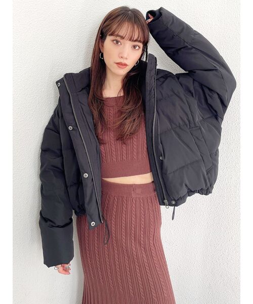 GYDA(ジェイダ)の「2WAYケーブルニットトップス(ニット/セーター・レディース・ブラック/ブラウン/ピンク/アイボリー・FREE)」の14枚目の写真