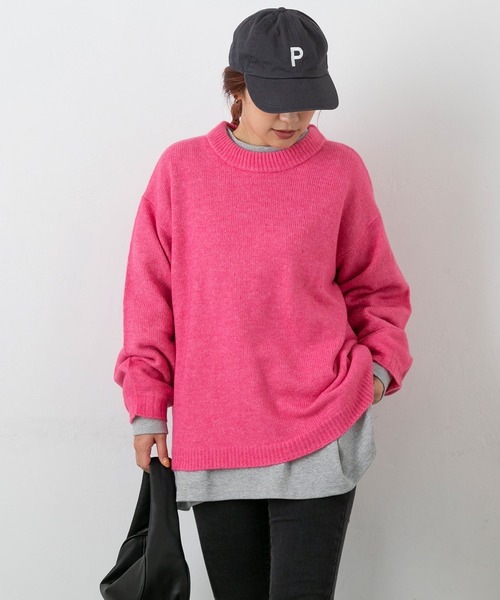 PICHI（ピイチ）の「PICHIオリジナルカラーニット（ニット/セーター・レディース・ブラック/グレー/ピンク/イエロー/ブルー・FREE）」の6枚目の写真