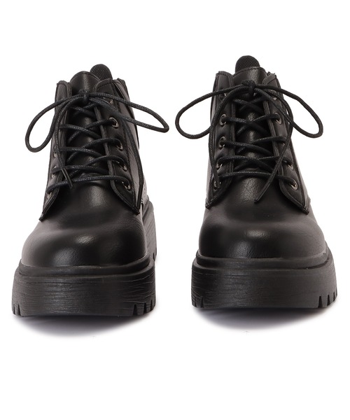 Lace Ladies（レースレディース）の「厚底レースアップショートブーツ（ブーツ・レディース・ブラック/ベージュ・23/24/22.5/24.5/23.5）」の16枚目の写真