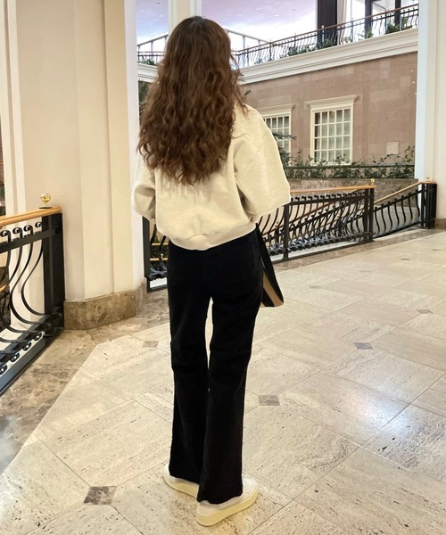 Didot.showroom（ディドット ショールーム）の「ハイウエストリブコーデュロイフレアカラーパンツ（その他パンツ・レディース・ブラック/ピンク/グリーン・S/M）」の20枚目の写真