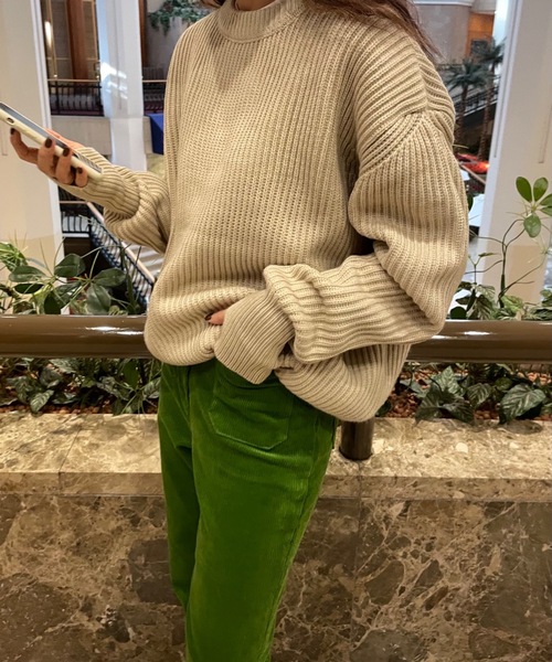 Didot.showroom（ディドット ショールーム）の「ハイウエストリブコーデュロイフレアカラーパンツ（その他パンツ・レディース・ブラック/ピンク/グリーン・S/M）」の13枚目の写真