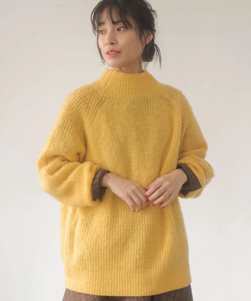 Green　Parks（グリーンパークス）の「毛ふきニットプルオーバー＊（ニット/セーター・レディース・チャコールグレー/イエロー/ブルー・FREE）」の3枚目の写真