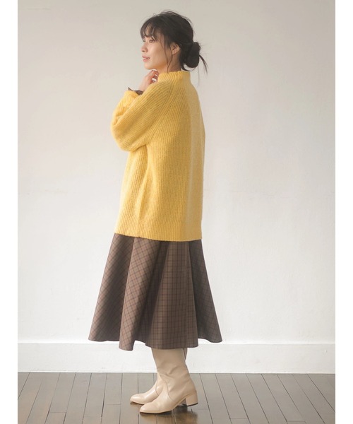 Green　Parks（グリーンパークス）の「毛ふきニットプルオーバー＊（ニット/セーター・レディース・チャコールグレー/イエロー/ブルー・FREE）」の4枚目の写真