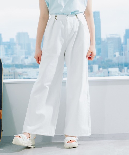 repipi armario(レピピ アルマリオ)の「USED風ウエストホックデニムパンツ(デニムパンツ・キッズ・サックスブルー/グレー/ホワイト/ブルー/ライトブルー/ホワイト系その他・SMALL/MEDIUM/LARGE)」の3枚目の写真
