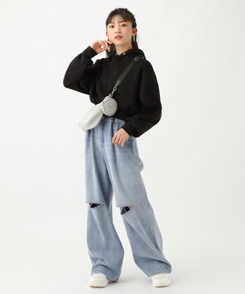 repipi armario(レピピ アルマリオ)の「USED風ウエストホックデニムパンツ(デニムパンツ・キッズ・サックスブルー/グレー/ホワイト/ブルー/ライトブルー/ホワイト系その他・SMALL/MEDIUM/LARGE)」の20枚目の写真