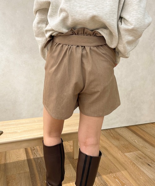 apres jour clair(アプレジュールクレア)の「【apres jour clair】ベルト付きショートパンツ(その他パンツ・レディース・ダークブラウン/ベージュ・X-LARGE/フリー)」の6枚目の写真