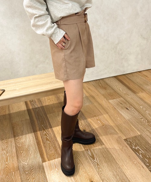 apres jour clair(アプレジュールクレア)の「【apres jour clair】ベルト付きショートパンツ(その他パンツ・レディース・ダークブラウン/ベージュ・X-LARGE/フリー)」の13枚目の写真