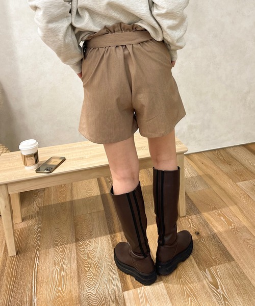 apres jour clair(アプレジュールクレア)の「【apres jour clair】ベルト付きショートパンツ(その他パンツ・レディース・ダークブラウン/ベージュ・X-LARGE/フリー)」の9枚目の写真