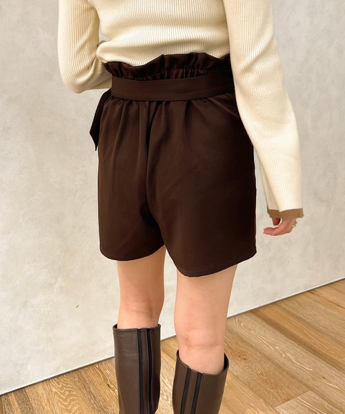 apres jour clair(アプレジュールクレア)の「【apres jour clair】ベルト付きショートパンツ(その他パンツ・レディース・ダークブラウン/ベージュ・X-LARGE/フリー)」の8枚目の写真