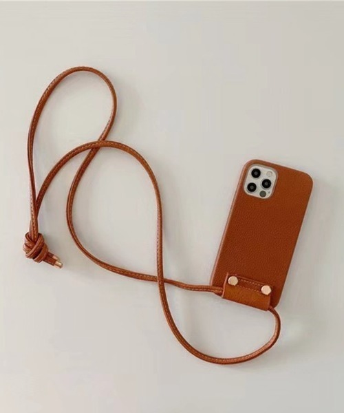 Mayree（メイリー）の「【Mayree】フェイクレザー ショルダー iPhoneケース（スマホケース/カバー・レディース・ブラック/ブラウン/グリーン・C/F/L/K/G/D/I/E/H）」の7枚目の写真