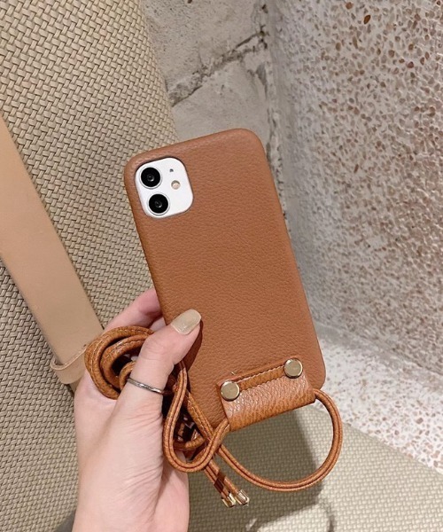 Mayree（メイリー）の「【Mayree】フェイクレザー ショルダー iPhoneケース（スマホケース/カバー・レディース・ブラック/ブラウン/グリーン・C/F/L/K/G/D/I/E/H）」の10枚目の写真