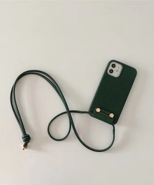 Mayree（メイリー）の「【Mayree】フェイクレザー ショルダー iPhoneケース（スマホケース/カバー・レディース・ブラック/ブラウン/グリーン・C/F/L/K/G/D/I/E/H）」の9枚目の写真