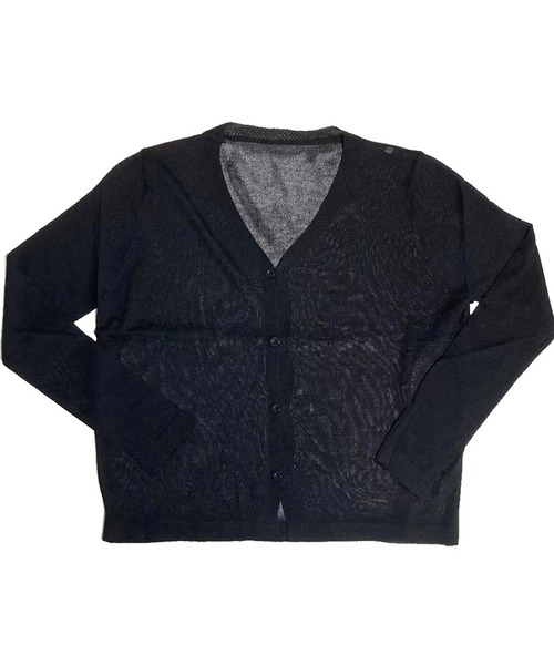 LUGG NAGG（ラグナグ）の「薄手ニット シアーカーディガン Vネック ボタン留め 羽織り Vネックシアーカーディガン（カーディガン/ボレロ・レディース・グレー/マスタード/パープル/ホワイト/ピンク/モスグリーン/ブラック/ブルー/バイオレット/オレンジ・ONE SIZE）」の15枚目の写真