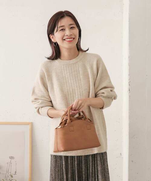 URBAN RESEARCH DOORS（アーバンリサーチドアーズ）の「クルーネックボリュームスリーブニット（ニット/セーター・レディース・ピンク/ミント/ライトベージュ・ONE）」の15枚目の写真