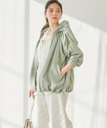 green label relaxing | ギャザー フード ブルゾン -撥水-(ナイロンジャケット)