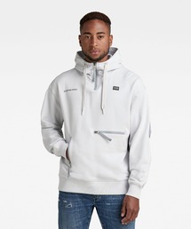 G-STAR | HALF ZIP LOOSE HOODED SWEATER/パーカー/オーバーサイズ(パーカー)