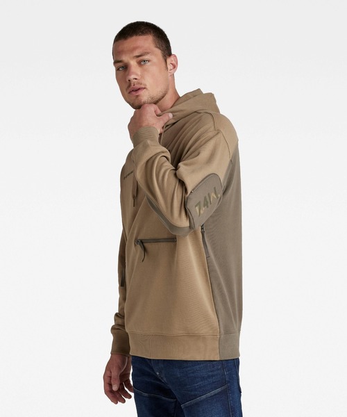 G-STAR（ジースター）の「HALF ZIP LOOSE HOODED SWEATER/パーカー/オーバーサイズ（パーカー・メンズ・ライトグレー/ブラウン系その他・LARGE/SMALL/MEDIUM/X-LARGE/X-SMALL）」の7枚目の写真