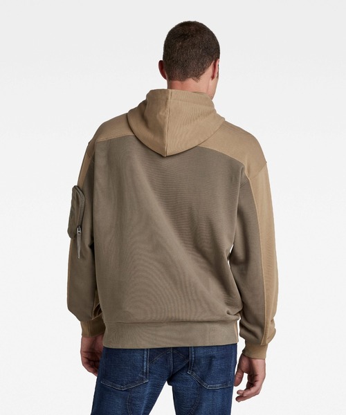 G-STAR（ジースター）の「HALF ZIP LOOSE HOODED SWEATER/パーカー/オーバーサイズ（パーカー・メンズ・ライトグレー/ブラウン系その他・LARGE/SMALL/MEDIUM/X-LARGE/X-SMALL）」の8枚目の写真