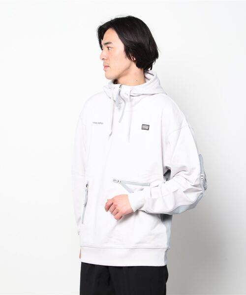 G-STAR（ジースター）の「HALF ZIP LOOSE HOODED SWEATER/パーカー/オーバーサイズ（パーカー・メンズ・ライトグレー/ブラウン系その他・LARGE/SMALL/MEDIUM/X-LARGE/X-SMALL）」の17枚目の写真