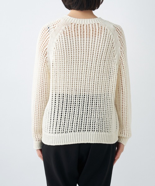 RIVE DROITE（リヴドロワ）の「メッシュクルーネックニット（ニット/セーター・レディース・オフホワイト/レモンイエロー・FREE）」の12枚目の写真