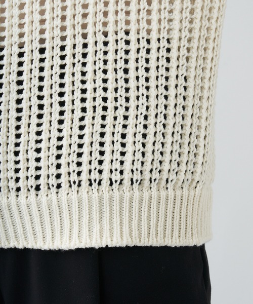 RIVE DROITE（リヴドロワ）の「メッシュクルーネックニット（ニット/セーター・レディース・オフホワイト/レモンイエロー・FREE）」の15枚目の写真